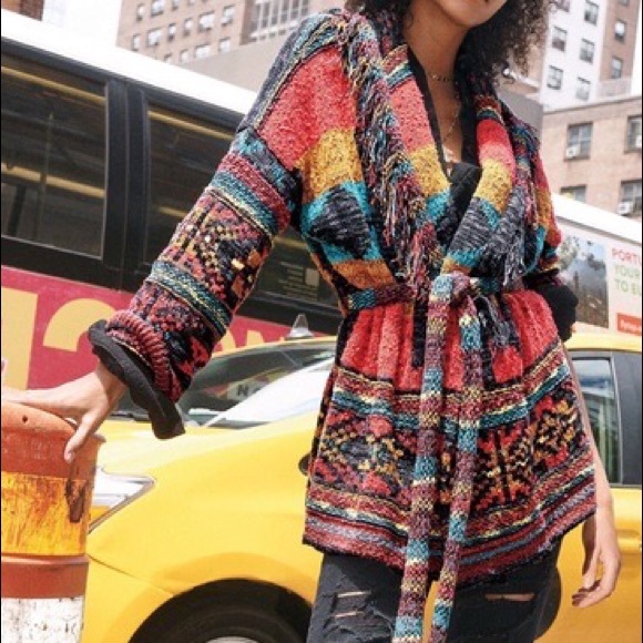 NWOT Free People Wild Wild West Cardigan Sweater M/L Z207-32 - Picture 3 of 9